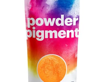 Hemway POWDER PIGMENT - Mica Nano Metallic Dye for Epoxy Resin, Soaps, Candles, Cosmetics and Crafts - Tangerine Orange - 50g / 100g