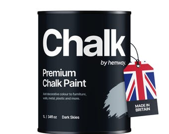 Shabby Chic Chalk Based Furniture Paint Hemway Premium CHALK PAINT and Furniture Paint - Dark Skies Blue - 1 Litre (Quart)