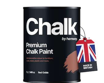 Shabby Chic Chalk Based Furniture Paint Hemway Premium CHALK PAINT and Furniture Paint - Red Oxide - 1 Litre (Quart)