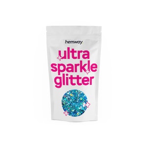Chunky Body Face Glitter Festival Glitter Turquoise Blue Holographic Mix - 10g, 50g, 100g Hemway