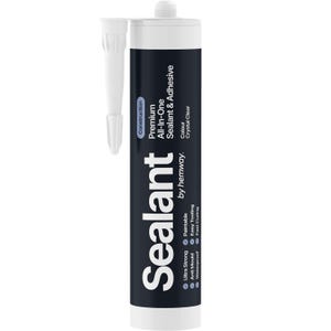 Construction All-In-One Hybrid Polymer Crystal Clear Sealant & Adhesive Waterproof Paintable Anti-Mould Easy Concrete Stone Metal Wood