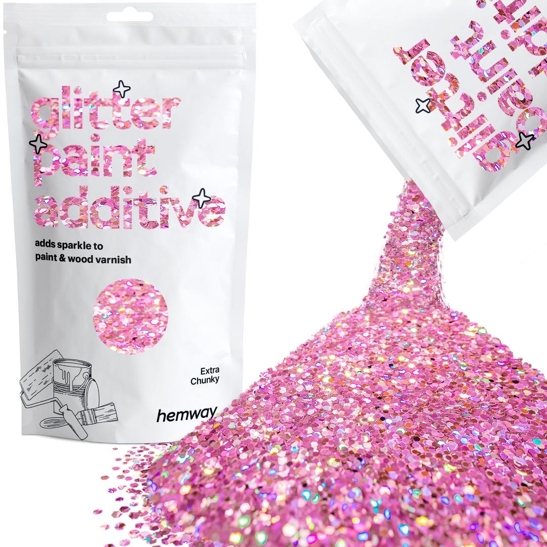Hemway Glitter Paint Additive 100g for Emulsion Acrylic Walls Ceiling ...