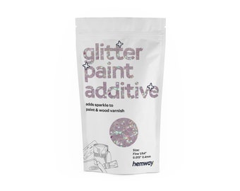 Hemway Glitter Paint Additive 100g for Emulsion Acrylic Walls Ceiling Feature Wall Bedroom Bathroom (FINE) - Mother of Pearl Iridescent