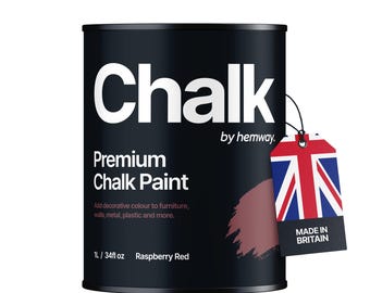 Shabby Chic Chalk Based Furniture Paint Hemway Premium CHALK PAINT and Furniture Paint - Raspberry Red - 1 Litre (Quart)