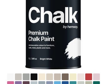 Shabby Chic Chalk Based Furniture Paint Hemway PREMIUM CHALK PAINT and Furniture Paint - 24 Colours - 1 Litre (Quart)