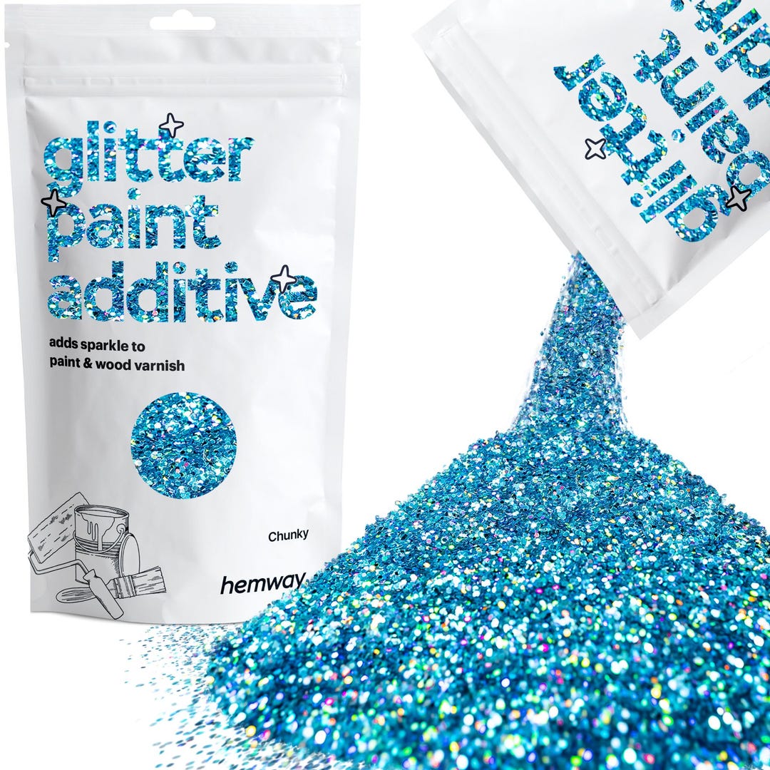 Hemway Glitter Paint Additive 100g for Emulsion Acrylic Walls Ceiling ...