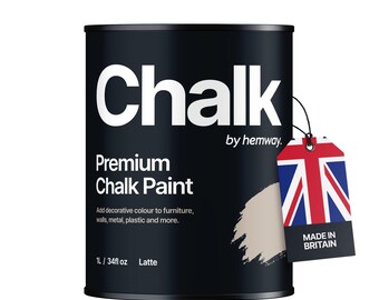 Shabby Chic Chalk Based Furniture Paint Hemway PREMIUM FURNITURE PAINT and Furniture Paint - Latte Brown - 1 Litre (Quart)
