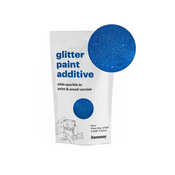 Hemway Glitter Paint Additive 100g For Emulsion Acrylic Walls Ceiling Feature Wall Bedroom Bathroom Ultrafine Sapphire Blue