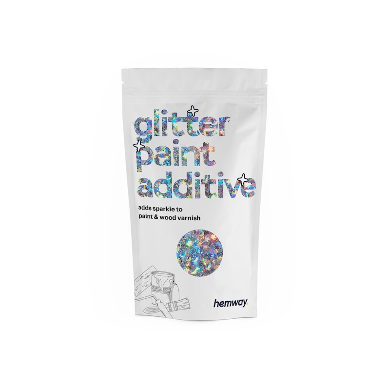 Hemway Glitter Paint Additive 100g for Emulsion Acrylic Walls Ceiling