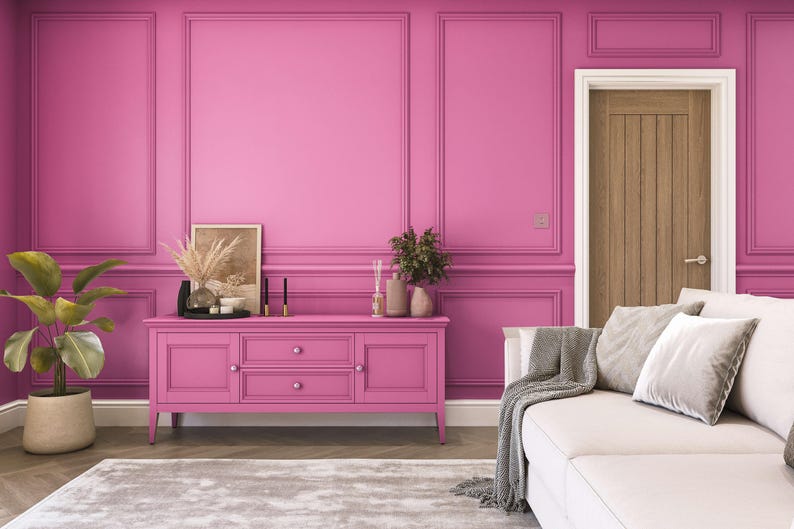 Hemway Bubblegum Pink Interior Matt Acrylic Paint 2.5L Tin Durable ...