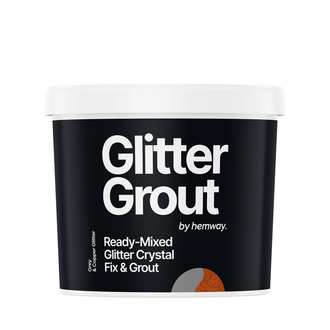 Hemway Ready Mixed Glitter Crystal Fix & Grout GREY Grout Etsy UK