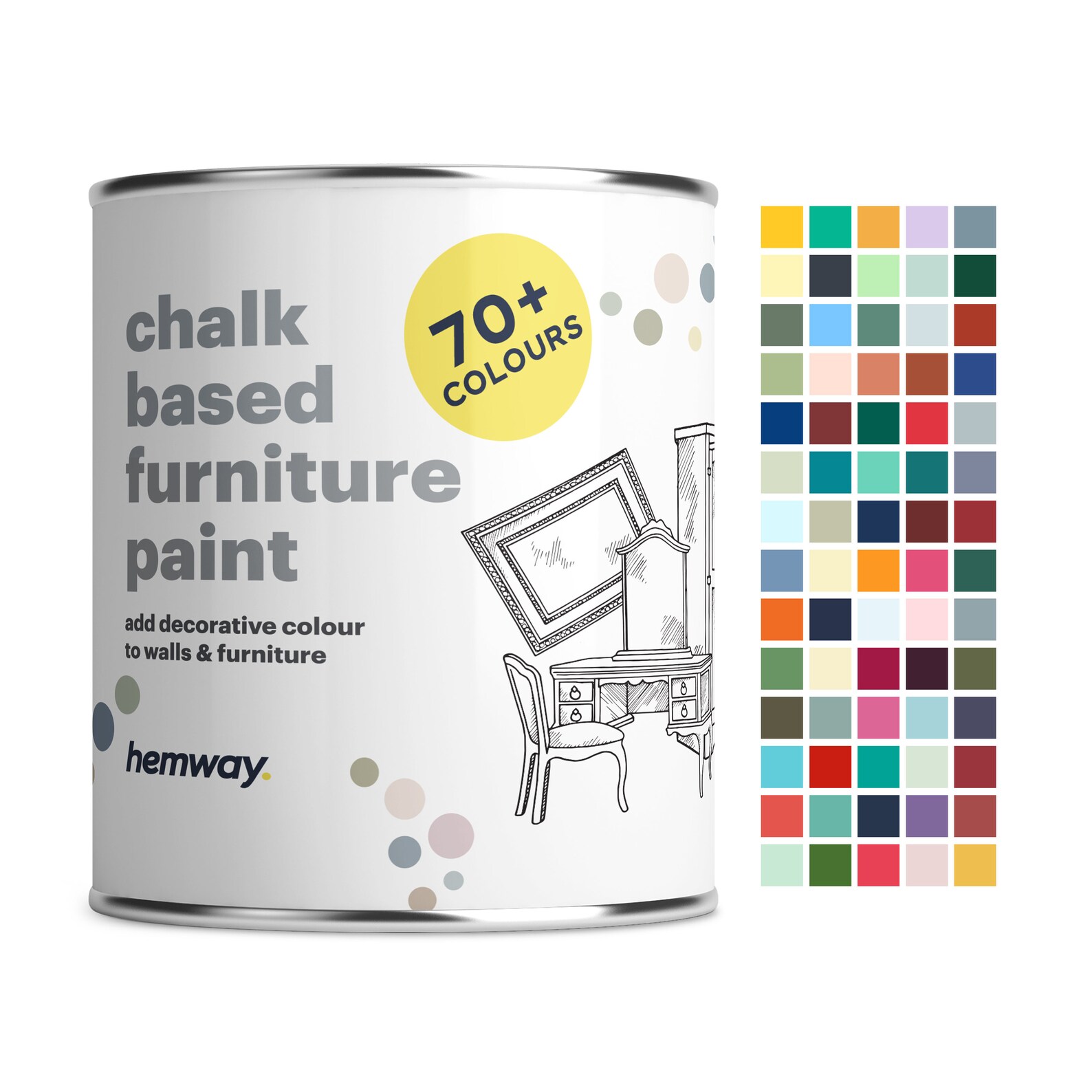 Hemway CHALK Based FURNITURE PAINT High Pigment Matt Chalky Etsy