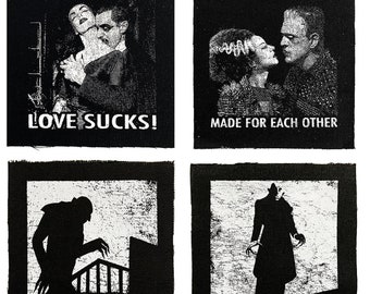 Monster Mash Collection Classic Horror Everyday is Halloween Punk Goth Patches