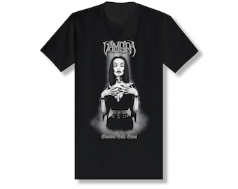 VAMPIRA Goth Ghoul Metal Punk Classic Horror Everyday is Halloween schwarzes T-Shirt