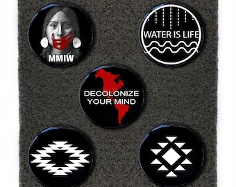 1" Indigenous Resistance Buttons set 2