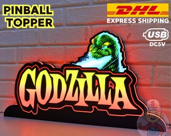 Godzilla Pinball LED Topper: USB Powered Dimming Lightbox