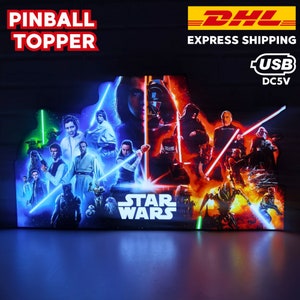 Star Wars Flipper LED Lightbox, Star Wars Flipper Topper, USB betrieben und mit Dimmfunktion, Design für Stern Star Wars Flipper