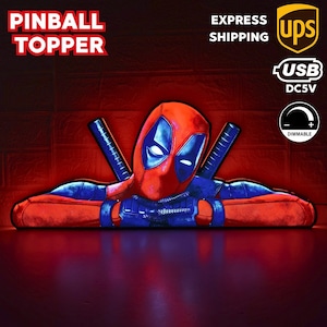 Deadpool Pinball LED Lightbox, Deadpool Pinball Topper, USB