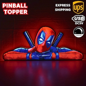 Deadpool Pinball LED Lightbox, Deadpool Pinball Topper, USB betrieben und mit Dimmfunktion, entwickelt für Stern Flipper