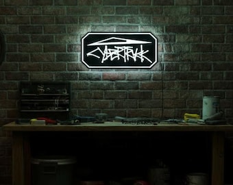 Tesla Cybertruck LED Sign – Dimmable USB Neon Wall Art