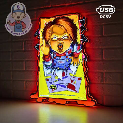 Chucky Lightbox: Horror Movie Decor, USB Powered - Etsy