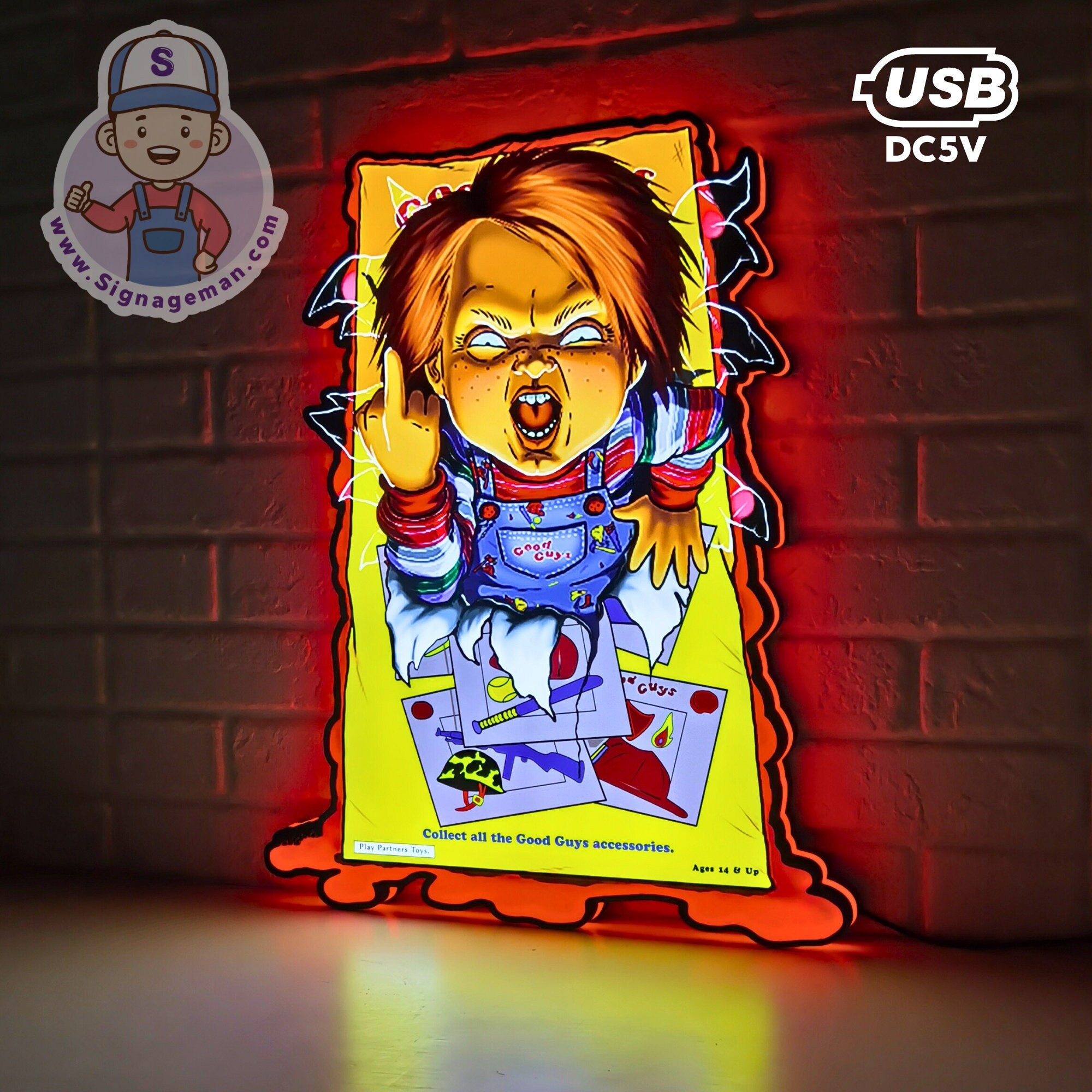 Chucky Lightbox: Horror Movie Decor, USB Powered - Etsy