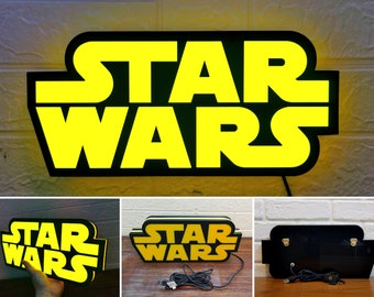 Star Wars LED Lightbox - Made by 3D Printer, USB Powered and Full Dimmable. Star Wars Gifts for Woman and Man