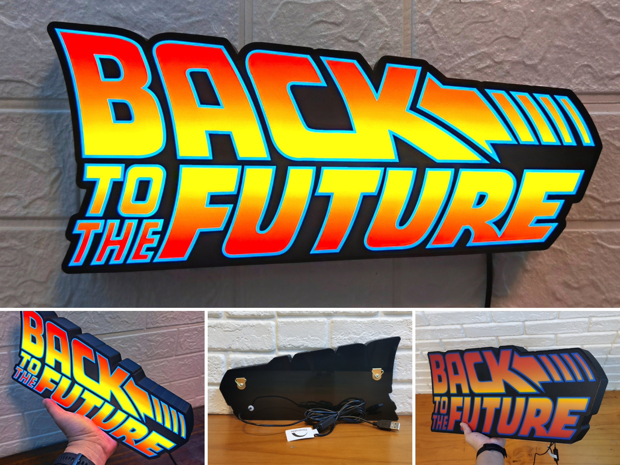 バック・トゥ・ザ・フューチャー (BTTF) ロゴ LED ライト バック・トゥ・ザ・フューチャー (BTTF) ロゴ LED ライト