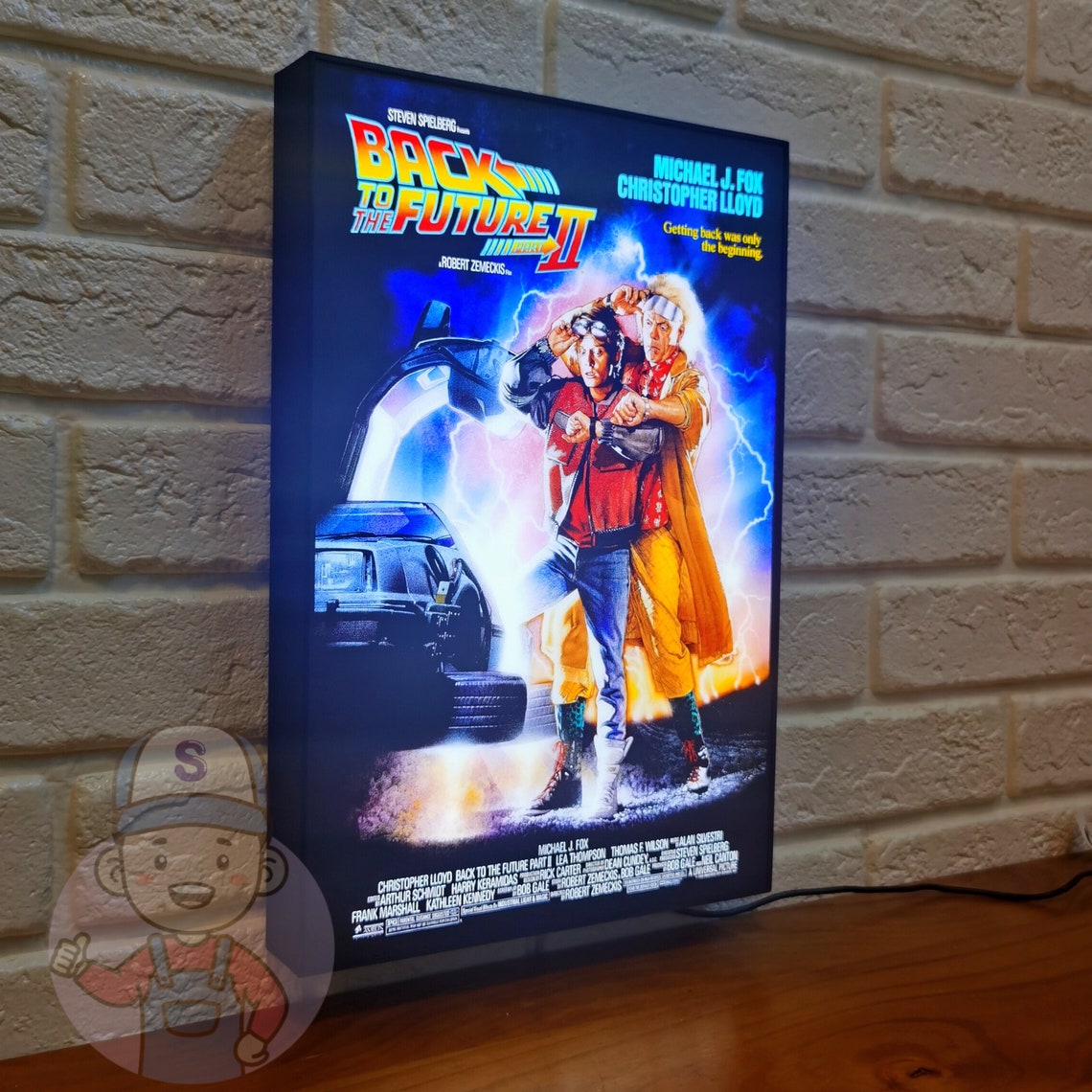 Back to the Future 2 Vintage Poster LED Lightbox BTTF 2 Etsy