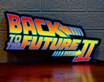 Back To The Future 2 (BTTF 2)  Logo LED Lightbox | Fully Dimmable & Powered by USB