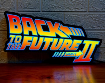 Back To The Future 2 (BTTF 2)  Logo LED Lightbox | Fully Dimmable & Powered by USB