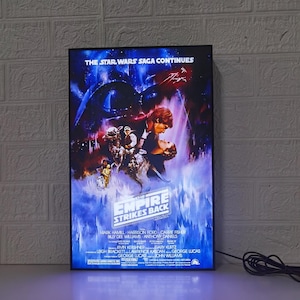Star Wars, L&#39;Empire contre-attaque, affiche de film LED | Entièrement réglable et alimenté par USB