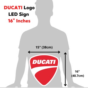 Ducati Motorcycle LED Lightbox , Ducati Scrambler, Perfect Motorcycle Gifts, Garage Sign 3D Printed, USB Powered & Full Dimmable 16 inches