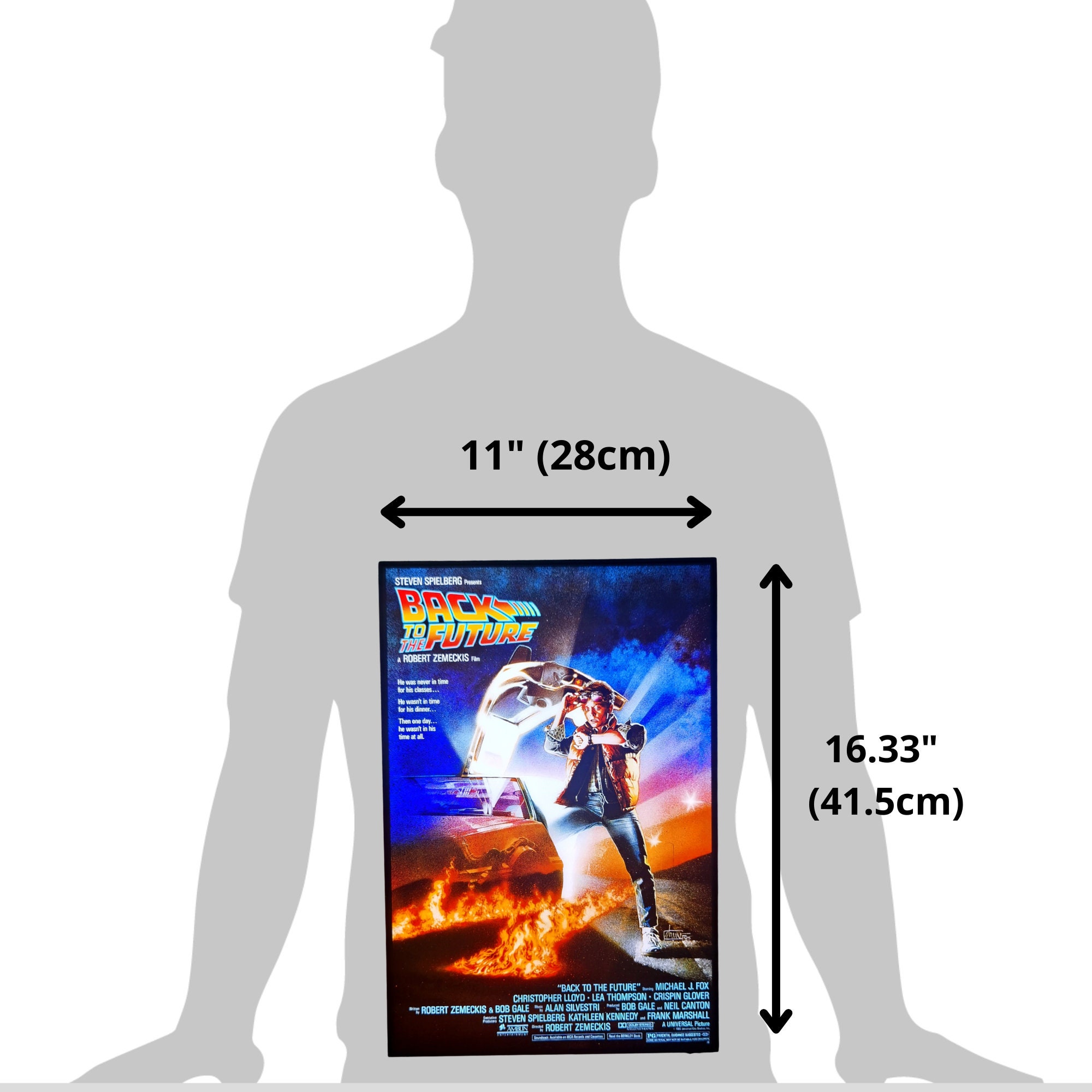 Back to the Future BTTF Poster LED Lightbox Fully Dimmable Etsy Australia