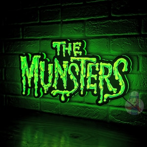 Der Munsters Logo LED-Leuchtkasten | Voll dimmbar und betrieben über USB