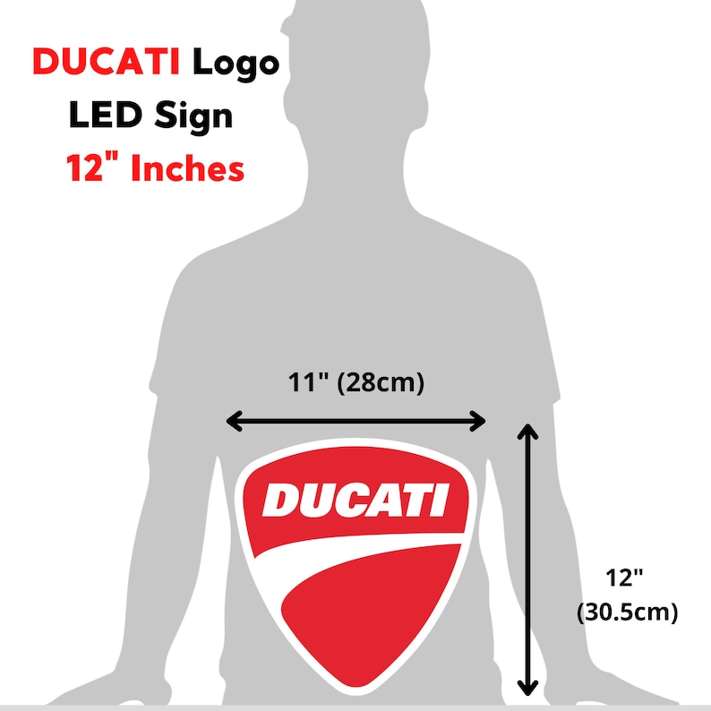 Ducati Motorcycle LED Lightbox , Ducati Scrambler, Perfect Motorcycle Gifts, Garage Sign 3D Printed, USB Powered & Full Dimmable 12 inches