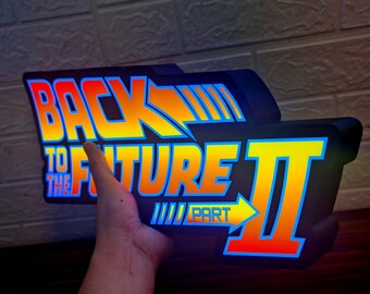 バック・トゥ・ザ・フューチャー 2 (BTTF 2) ロゴ LED ライト
