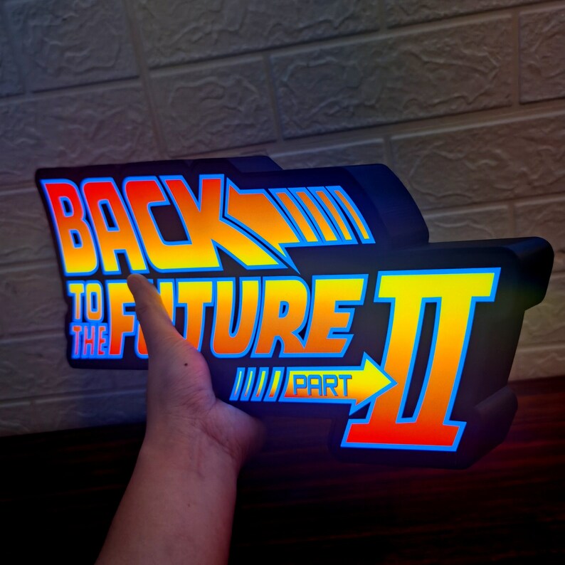 Back to the Future 2 BTTF 2 Logo LED Lightbox Fully Etsy