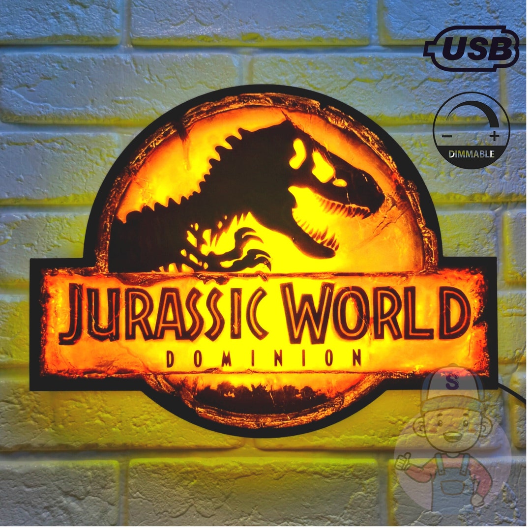 Jurassic Park Dominion Lightbox LED Sign 3D Printed Etsy