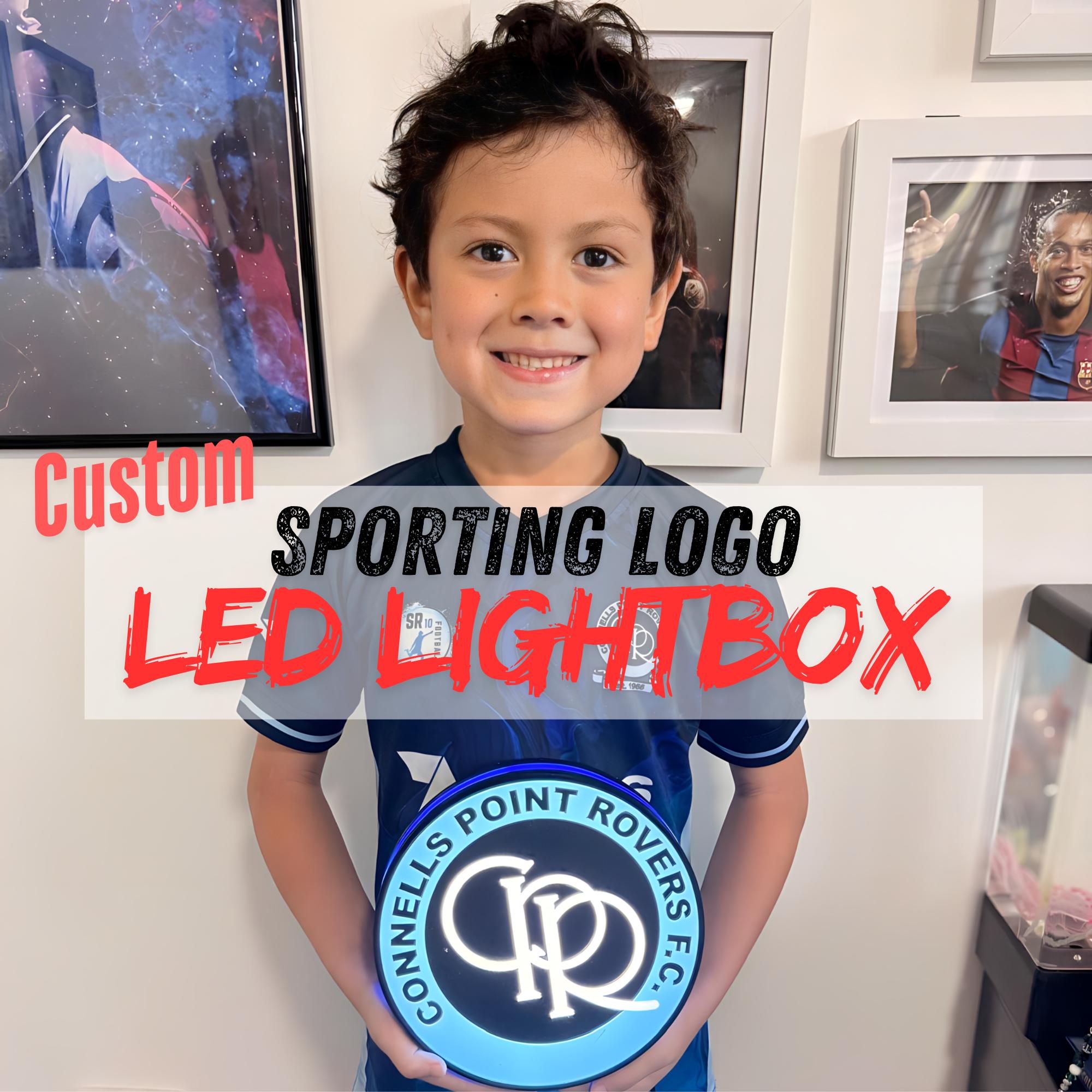 Custom Sporting Logo LED Lightbox | USB Powered with Extra-Long Cable & Full Dimmable | Turn Any Sporting Logo into Stunning LED Sign