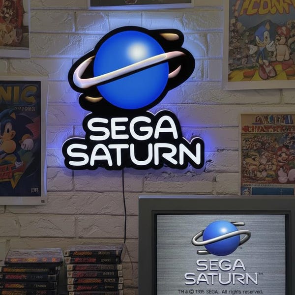 SEGA Saturn LED Lightbox: 3D Printed Gaming Room Decor