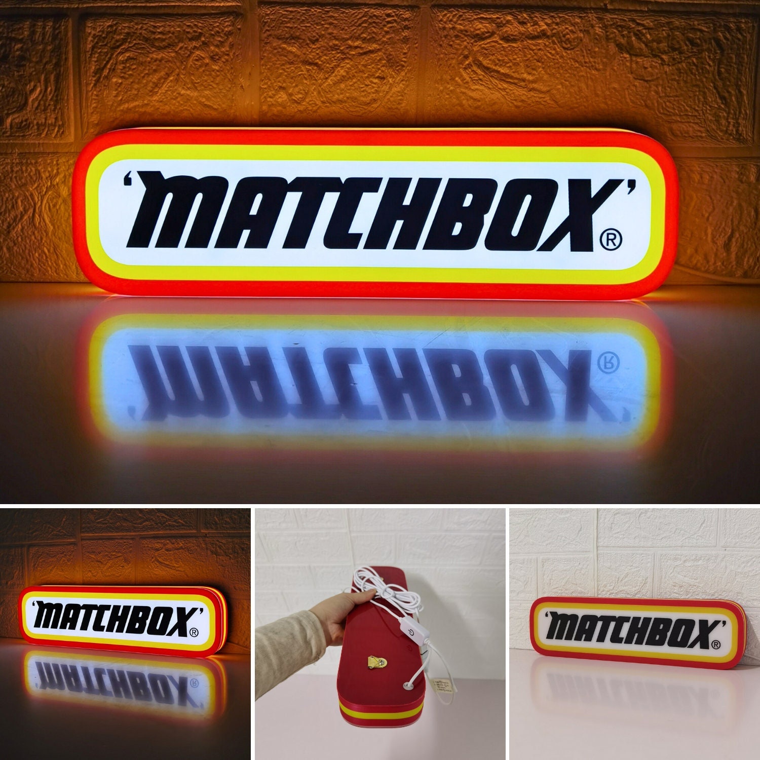Matchbox Logo LED Lightbox: Dimmable USB Powered Display - Etsy, image size:1500x1500