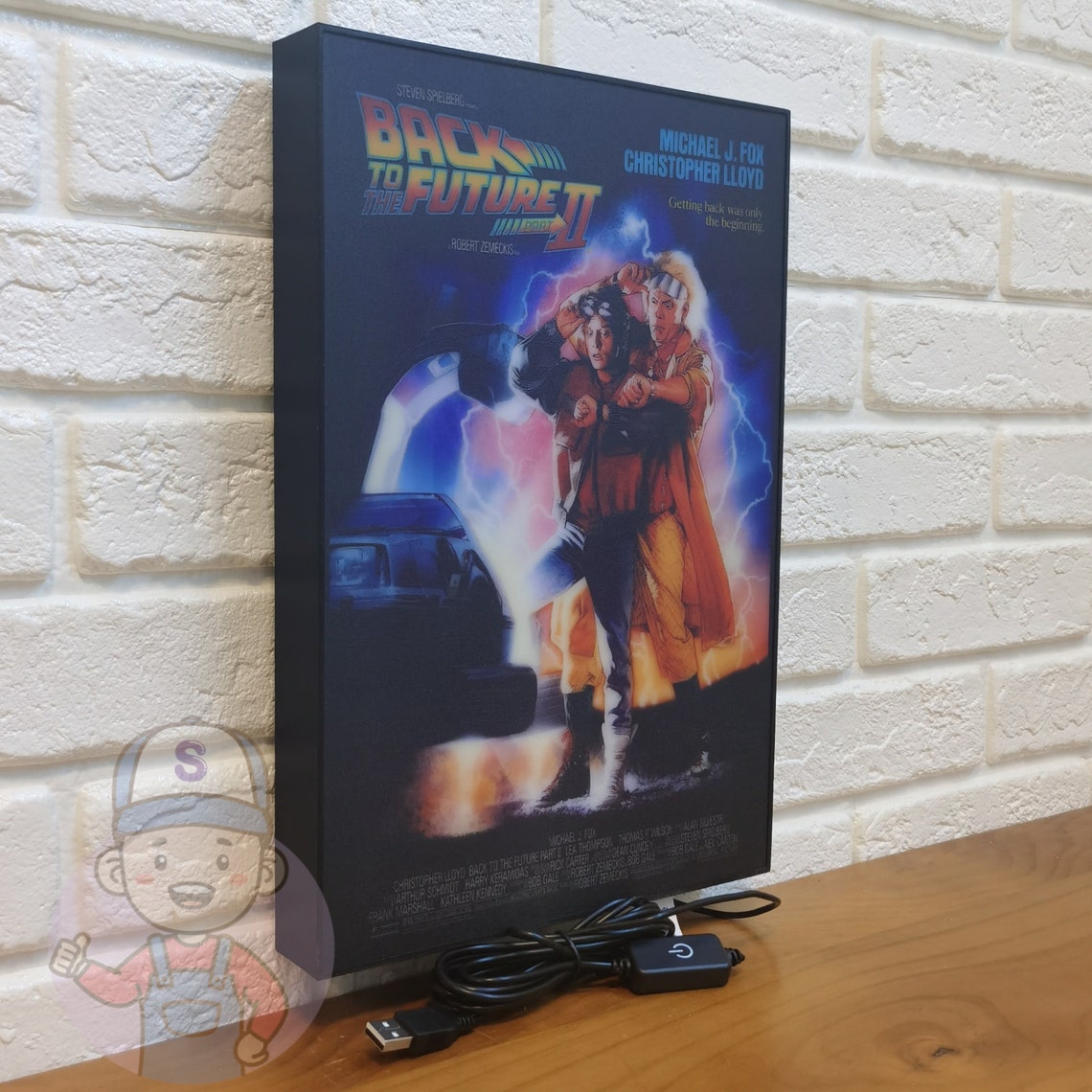 Back to the Future 2 Vintage Poster LED Lightbox BTTF 2 Etsy