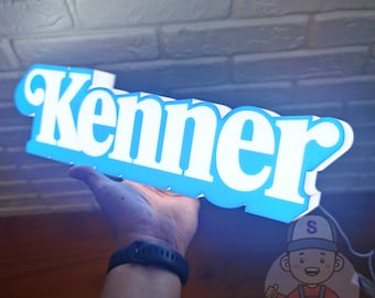 Kenner Logo LED Lightbox: 3D Printed Dimmable USB Desk Lamp