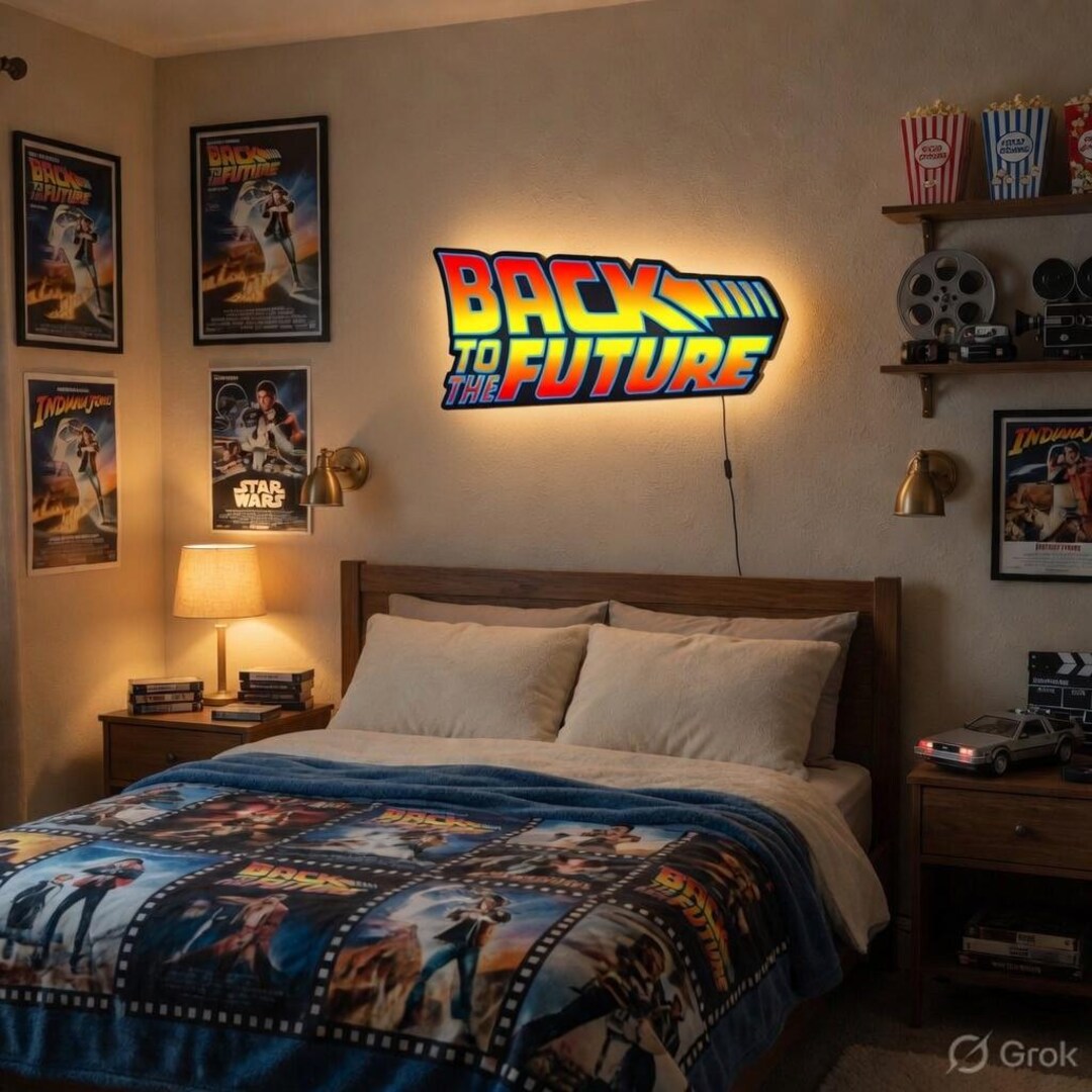 Back To The Future (BTTF) Logo LED Lightbox | Fully Dimmable