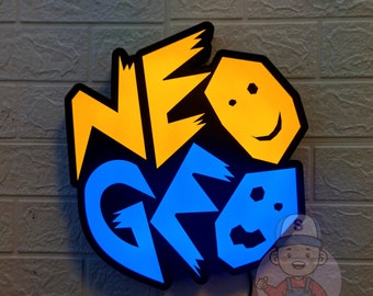 Neo Geo LED Lightbox | Neo Geo Logo sign for gaming room decor | This is 3D Printed Lamp not Neon Sign