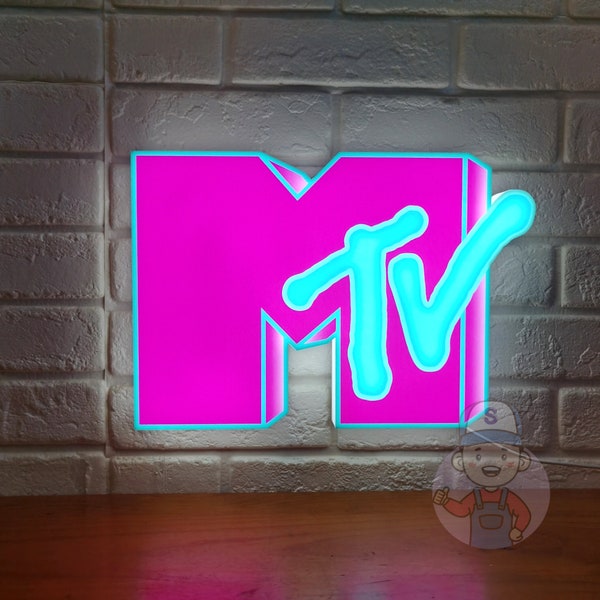 MTV Logo Lightbox | Fully Dimmable & Powered by USB