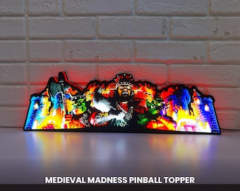 Medieval Madness Pinball Topper — MMR LED Castle Sign, USB Powered