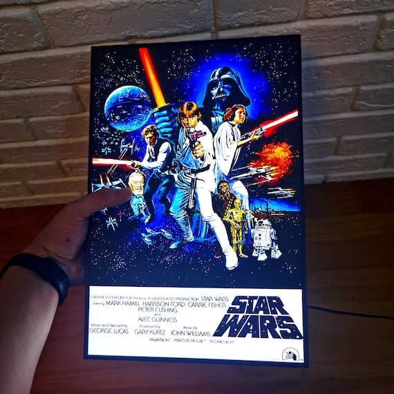 Star Wars Movie Poster LED Lightbox | Fully Dimmable & Powered by