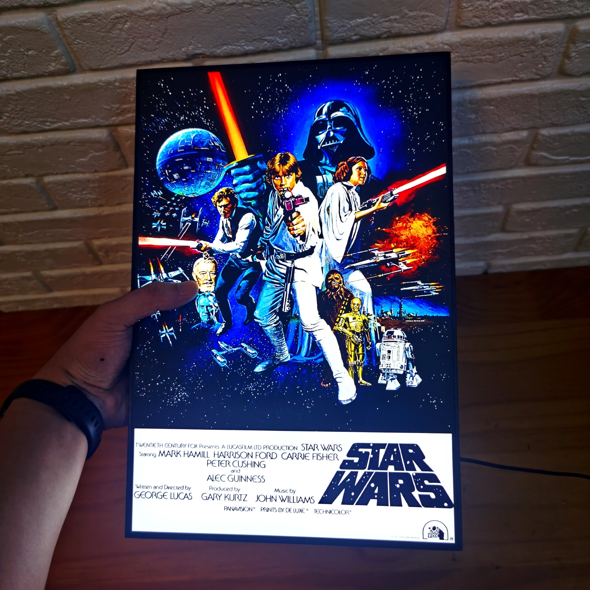 Star Wars Movie Poster LED Lightbox | Fully Dimmable & Powered by